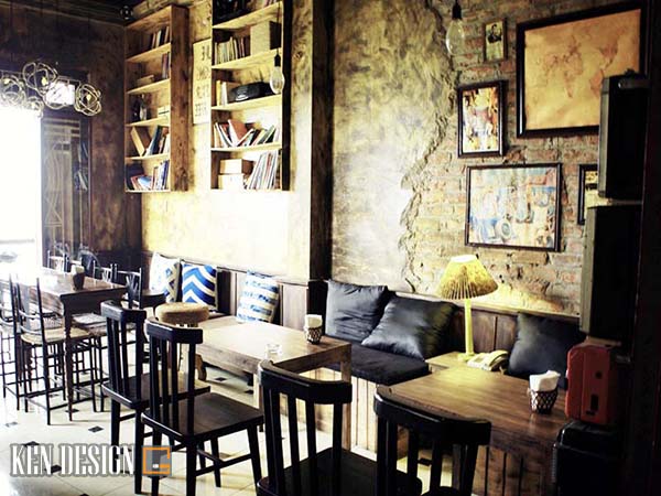 thiết kế quán cafe phong cách vintage ấn tượng